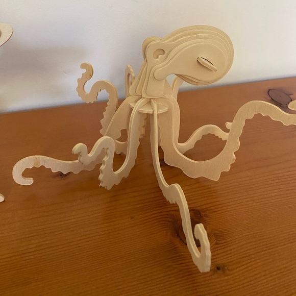 2 x wood decor Underwater Creatures - Picture 3 of 6